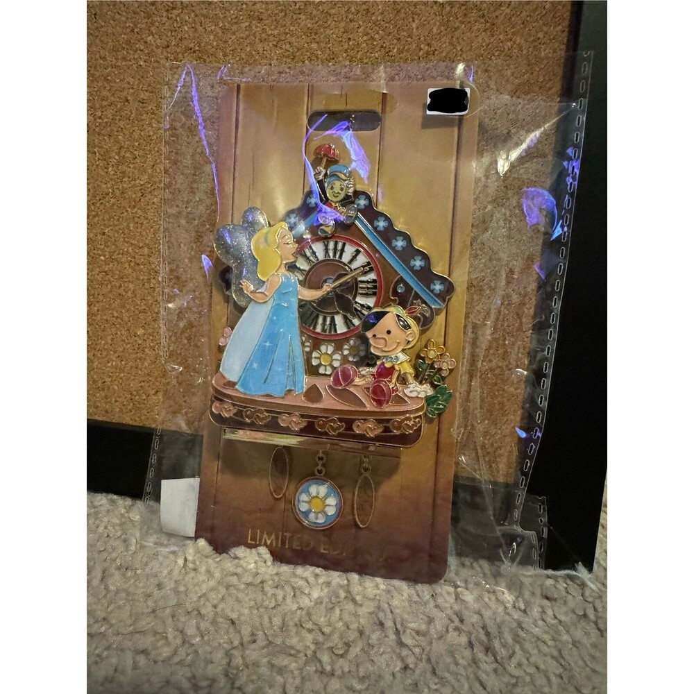Disney D23 2024 Pinocchio Cuckoo Clock Pin, LE 400, WDI MOG Blue Fairy